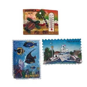 Fridge Travel Souvenir 3-D Magnets - Set of 3